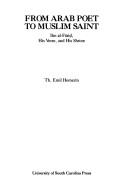 Front cover of From Arab poet to Muslim saint by Homerin, Th. Emil