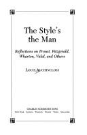 Front cover of The style's the man by Louis Auchincloss