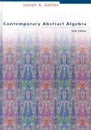 Cover of Contemporary Abstract Algebra by Joseph A. Gallian