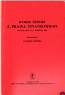 Front cover of Wybór źródeł z prawa finansowego by Poland.