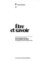 Front cover of Etre et savoir by Jean-Louis Allard