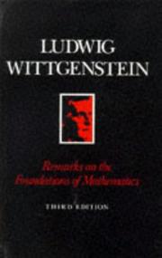 Cover of Bemerkungen über die Grundlagen der Mathematik by Ludwig Wittgenstein