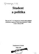 Front cover of Student a politika by Tomáš Garrigue Masaryk