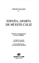 Front cover of España, aparta de mí este cáliz by César Vallejo