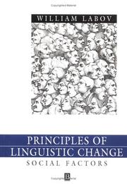 Front cover of Principles of Linguistic Change by William Labov
