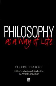 Front cover of Philosophy as a way of life by Pierre Hadot