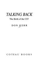 Cover of Talking back by Don Kerr