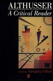 Cover of Althusser by Gregory Elliott