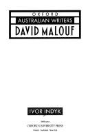 Cover of David Malouf by Ivor Indyk
