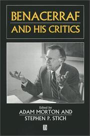 Front cover of Benacerraf and his critics by Adam Morton