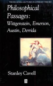 Cover of Philosophical passages by Stanley Cavell