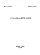 Front cover of L' analemma di Tolomeo by Rocco Sinisgalli