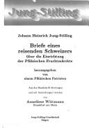 Cover of Briefe eines reisenden Schweizers über die Einrichtung der pfälzischen Fruchtmärckte by Johann Heinrich Jung-Stilling
