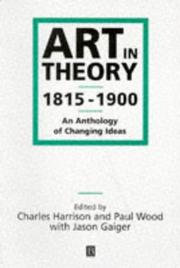 Front cover of Art in theory, 1815-1900 by Jason Gaiger