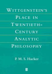 Front cover of Wittgenstein's place in twentieth-century analytic philosophy by P. M. S. Hacker