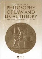Front cover of Philosophy of Law and Legal Theory by Dennis Patterson