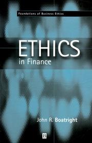 Cover of Ethics in Finance (Foundations of Business Ethics) by John R. Boatright