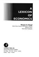 Front cover of A lexicon of economics by Kenyon A. Knopf