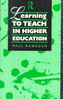 Cover of Learning to teach in higher education by Paul Ramsden