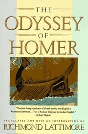 Front cover of Odyssey of Homer by Richmond Lattimore