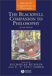 Front cover of The Blackwell companion to philosophy by Nicholas Bunnin