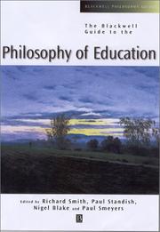 Cover of The Blackwell Guide to the Philosophy of Education by Paul Smeyers