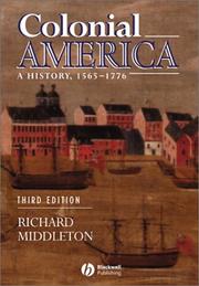 Cover of Colonial America by Richard Middleton