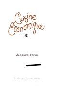 Front cover of Cuisine economique by Jacques Pépin