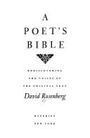 Cover of A poet's Bible by Rosenberg, David