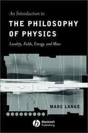Front cover of An Introduction to the Philosophy of Physics by Marc Lange