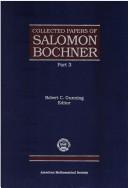 Front cover of Collected papers of Salomon Bochner by S. Bochner
