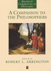 Cover of A Companion to the Philosophers by Robert L. Arrington