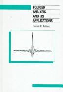 Front cover of Fourier analysis and its applications by G. B. Folland