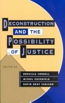 Front cover of Deconstruction and the possibility of justice by Drucilla Cornell