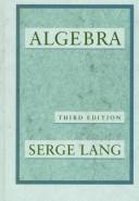 Cover of Algebra by Serge Lang