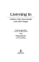 Cover of Listening in by Thomas Newkirk