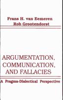Cover of Argumentation, communication, and fallacies by Frans H. van Eemeren