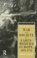 Front cover of War and society in Early-Modern Europe by Frank Tallett