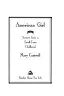 Cover of American girl by Mary Cantwell