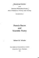 Front cover of Francis Bacon and scientific poetry by Robert M. Schuler