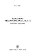 Front cover of Allgemeine Wissenschaftsgeschichte by Volker Bialas