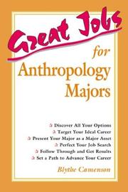 Cover of Great jobs for anthropology majors by Blythe Camenson