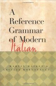 Front cover of A reference grammar of modern Italian by Martin Maiden