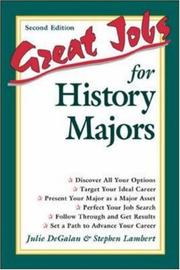 Front cover of Great jobs for history majors by Julie DeGalan