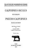 Cover of Bucolica by Titus Calpurnius Siculus