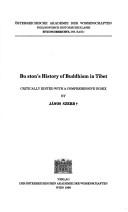 Cover of Bu Ston's history of Buddhism in Tibet by Butön Rinchen Drup
