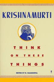 Cover of Think on These Things by Jiddu Krishnamurti