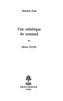 Front cover of Une esthétique du sommeil by Michel Covin