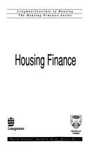 Cover of Housing finance by David Garnett