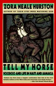 Cover of Tell my horse by Zora Neale Hurston